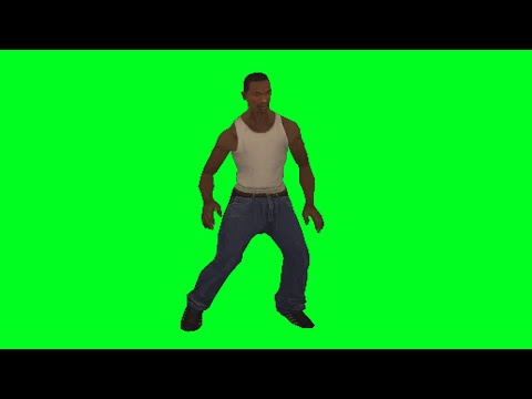 CJ dancing green screen