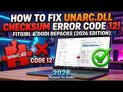 How to Fix Does Not Match Checksum Unarc.dll Error Code 12 Fitgirl, Dodi Repack (2026)