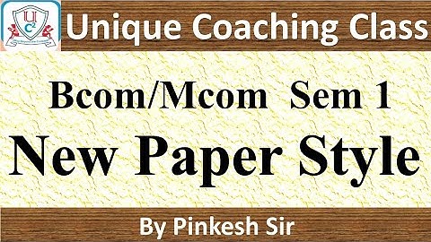 Bcom Sem 1/ Mcom Sem 1/ Exam paper style / Vnsgu