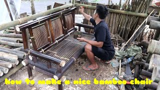 How to make a nice bamboo chair