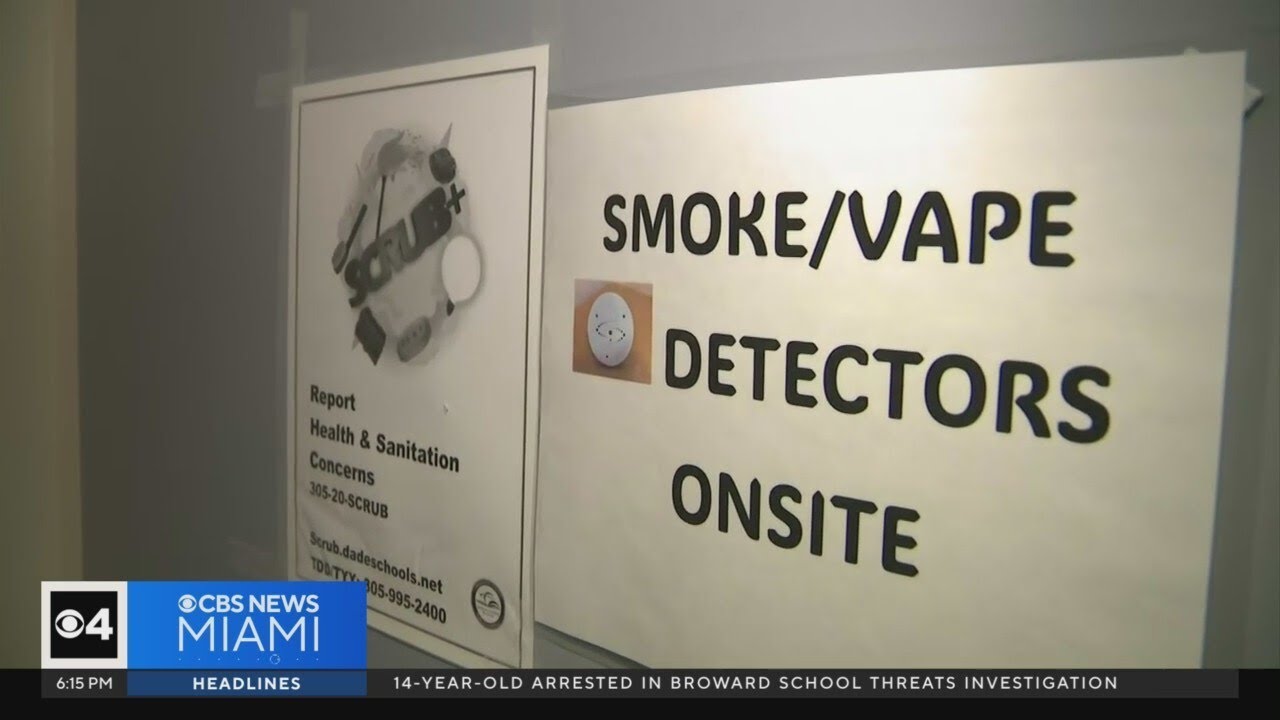 Vaping detectors installed at some South Florida high schools - YouTube
