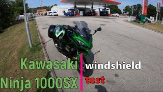 Kawasaki Ninja 1000SX. Windshield (large) test.