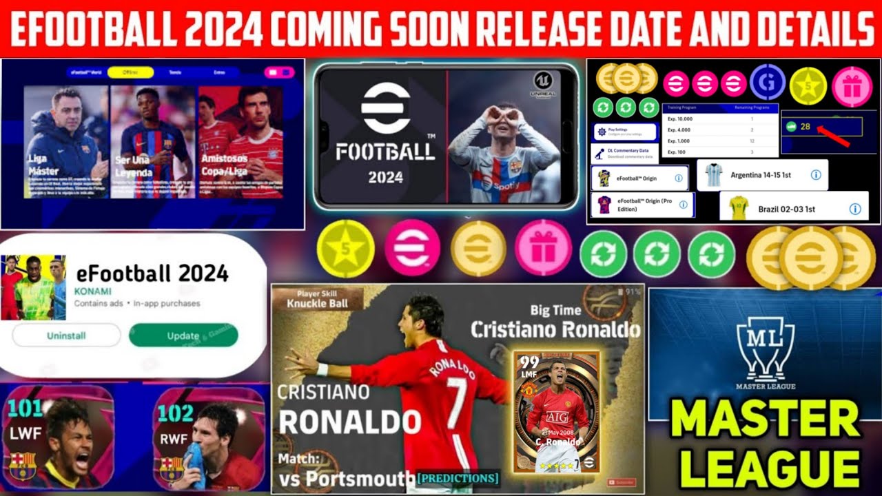 Celulares compatíveis com eFootball 2024 #atualização #pes2024mobile #