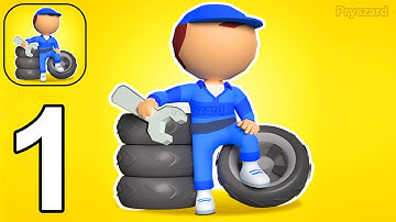 Busy Garage - Gameplay Walkthrough Part 1 Stickman Car Repair Shop (iOS,Android)