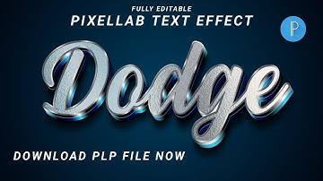 Dodge Text Effect in pixellab | how to make 3d text in pixellab | Free plp file | plp file download