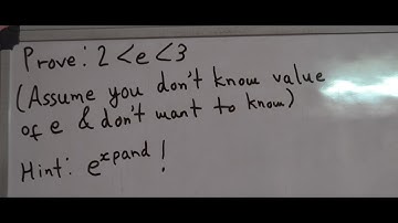 Proof that e lies between 2 and 3
