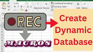 How to Make a Dynamic Database in Excel Using Macros | Submit & Clear Buttons Tutorial