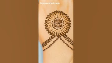 Easy and simple 1mint trick  mehndi design| back hand mehndi design #dreamsmehndimagic