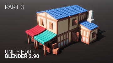 MODULAR Low Poly HOUSE (Speed Modeling) Blender to Unity | 3d Game Asset | Game-ready (Part 3)