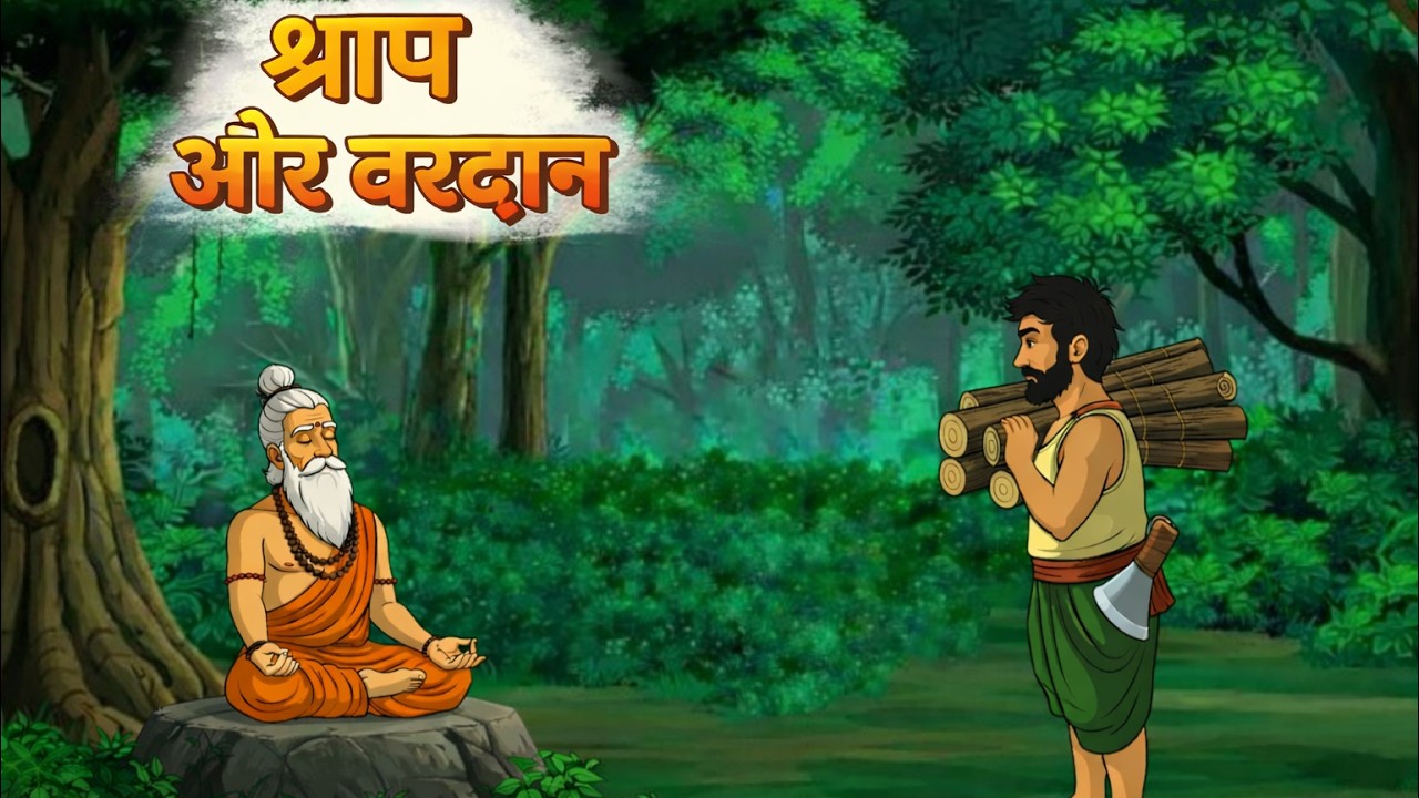 श्राप और वरदान| shraap aur vardan| animated hindi kahani| moral cartoon story| cartoon kahani hindi|