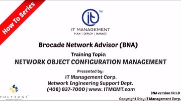 Network object configuration management