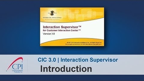 Interaction Supervisor 3.0 - Introduction