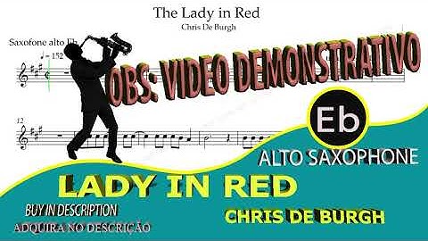 Lady In Red - Chris De Burgh  Alto Sax Eb