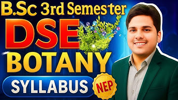 BSc Third Semester Botany  वनस्पति विज्ञान DSE complete Syllabus NEP According By MK Sir 