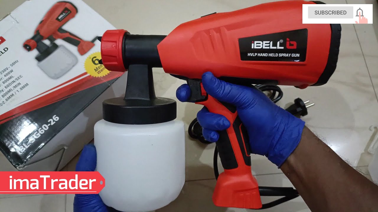 iBELL SG60-26 HVLP Sprayer Type: HVLP Sprayer Reservoir Capacity: 0.8 L Flow Rate: 0.8 l/min Spray