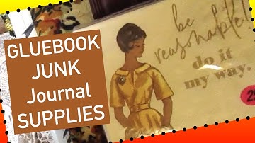✂Glue Book Junk Journal SUPPLIES #thriftythursday #gluebook #collage December 2021📖🛒💥