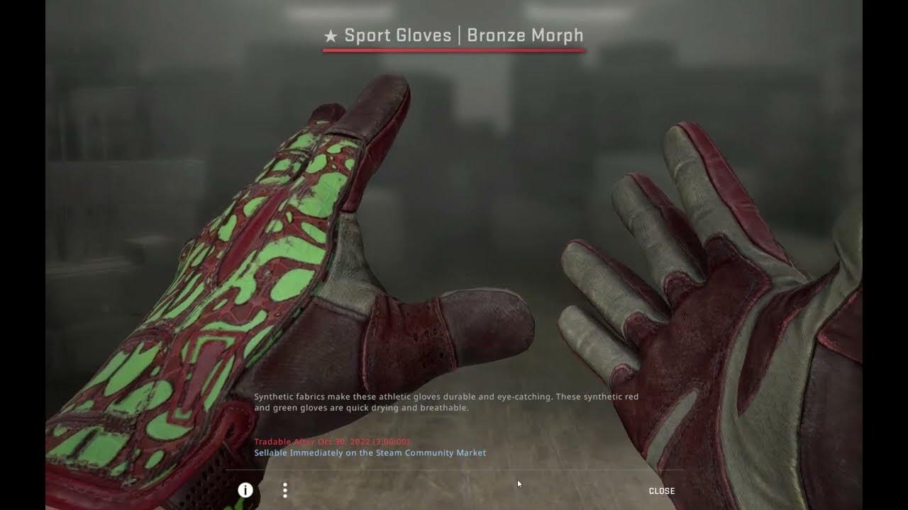 CSGO gloves unboxing × 2 (Driver Gloves Racing Green) (Sport Gloves Bronze Morph) YouTube
