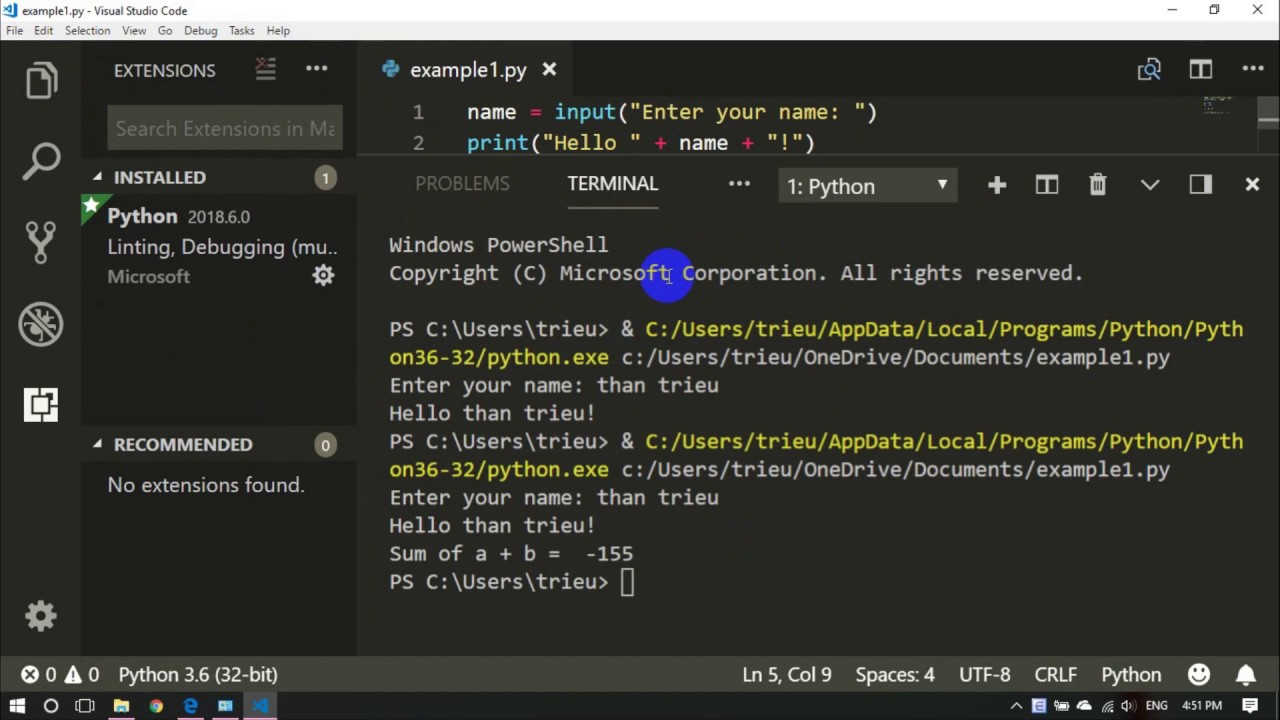 โค้ด visual studio 2010  New  Cài Visual Studio Code cho lập trình Python.