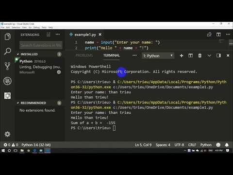 Cài Visual Studio Code cho lập trình Python.