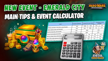 Emerald City event. Main tips and resurse calculator to pass event. Hero-Wars: Dominion Era