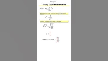 Solving Basic Logarithmic Equations ✏️ | Easy Log Steps Made Simple! Example 1