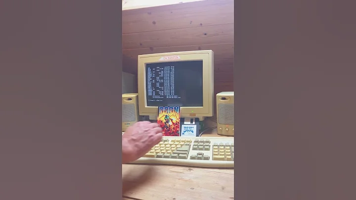 Time Travel to 1993: Installing DOOM on My PC!  #shorts  #90s #retro #retrocomputing