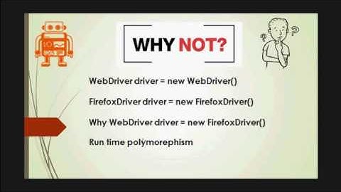 Why we write webdriver driver = new FireFoxDriver();