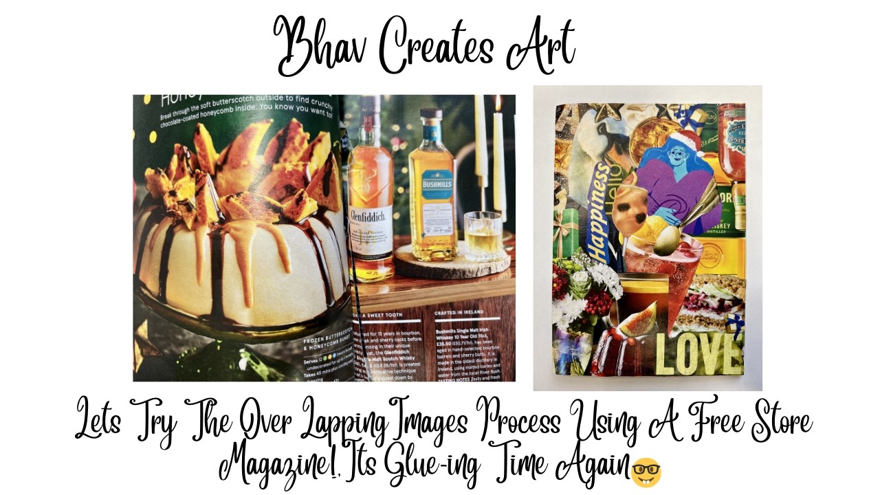 Overlapping Magazine Images & Creating a Collage Glue Book Page!🤓