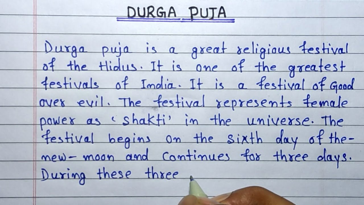 write an essay durga puja