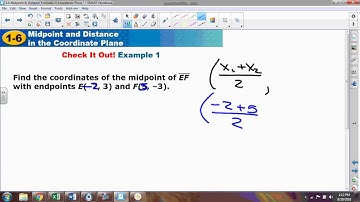 1.6 Midpoint & Distance in the Coordinate Plane