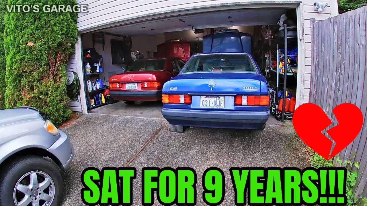 Mercedes 190E that Sat For 9 Years and Men Trying To Start It!