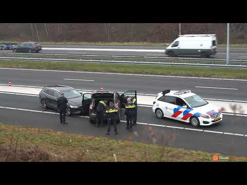 2022-01-14 Auto klemgereden op A58 Ulvenhout, bestuurder aangehouden