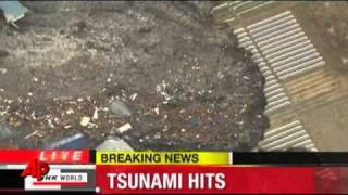 Raw Video: Tsunami Slams Northeast Japan