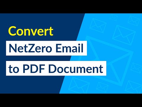 How to Convert NetZero Email to PDF ?