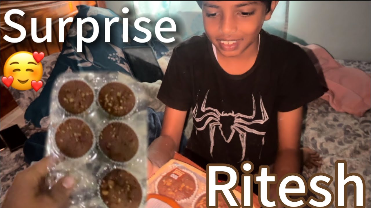 Cake leke surprise kiya🥰 Ritesh ko😍