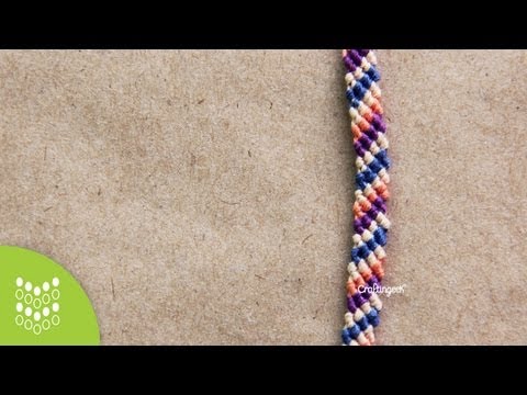 Como hacer Macramé Diagonal   // pulseira