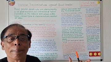 799)Various Discriminations against Third Gender(+3 5th Sem+Ethics and Values)