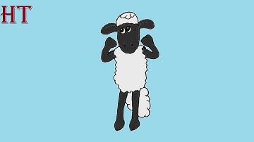 How to Draw Shaun the Sheep easy for beginners