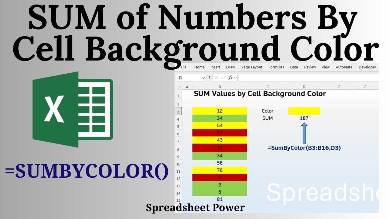 SUM Numbers By Cell Background Color In Excel YouTube sum-numbers-by-cell-background-color-in-excel-youtube