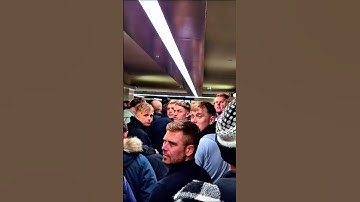 Newcastle fans heading down in to the Metro on their way to the Stade Velodrome. #NUFC #UCL #toon