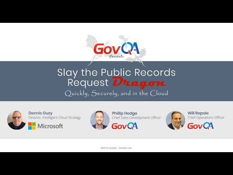 Slay the Public Records Dragon :GovQA and Microsoft