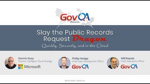Slay the Public Records Dragon :GovQA and Microsoft