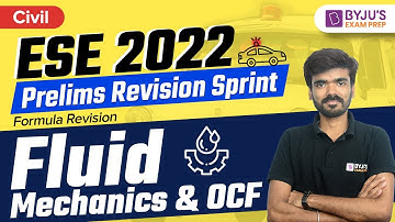 ESE 2022 || Technical (CE) || Fluid & OCF  || Prelims Revision Sprint || Vaibhav Sir