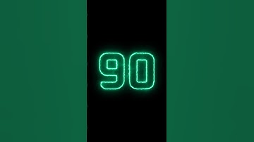 90 Second Countdown Timer with  Beep sound and Alarm Digital Clock Green neon light glowing number