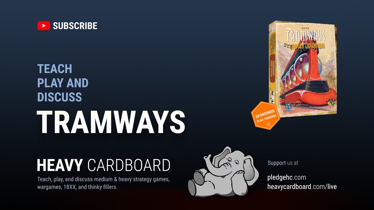Tramways: Dystopian Expansions 4p Teaching & Play-through by Heavy Cardboard