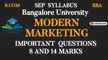 Modern Marketing 1st sem  8 and 14 marks important questions explanation in kannada