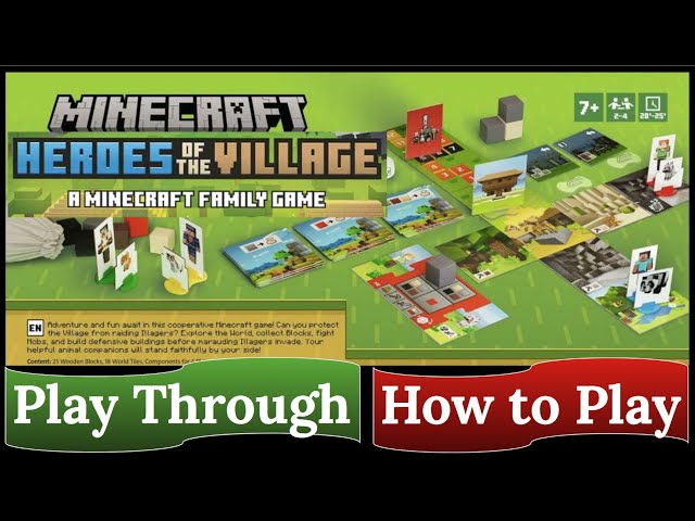 Minecraft Heroes of The Village Board Game