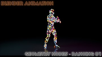 ARIANDESIGN - Blender animation - Geometry Nodes Dancing 01