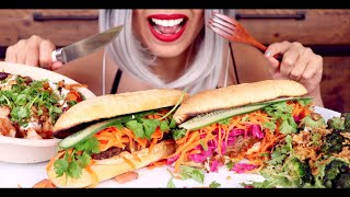 ASMR Eating Vietnamese Banh Mi  | Num Pang in New York *Whispering*