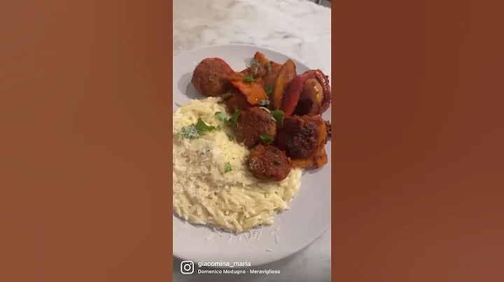 Italian Turkey Meatballs + Peppers with Orzo Parmi...